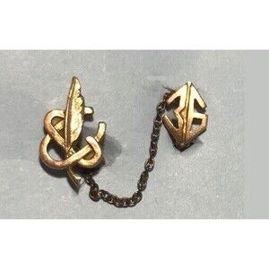 1936 CC w/quill 2 piece Pin HS,College Collectible